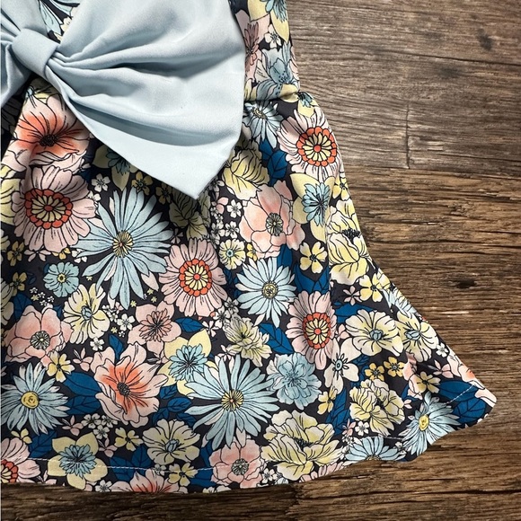 SHEIN Pink and Blue Floral Ruffled Tiered Sundress - Picture 4 of 8